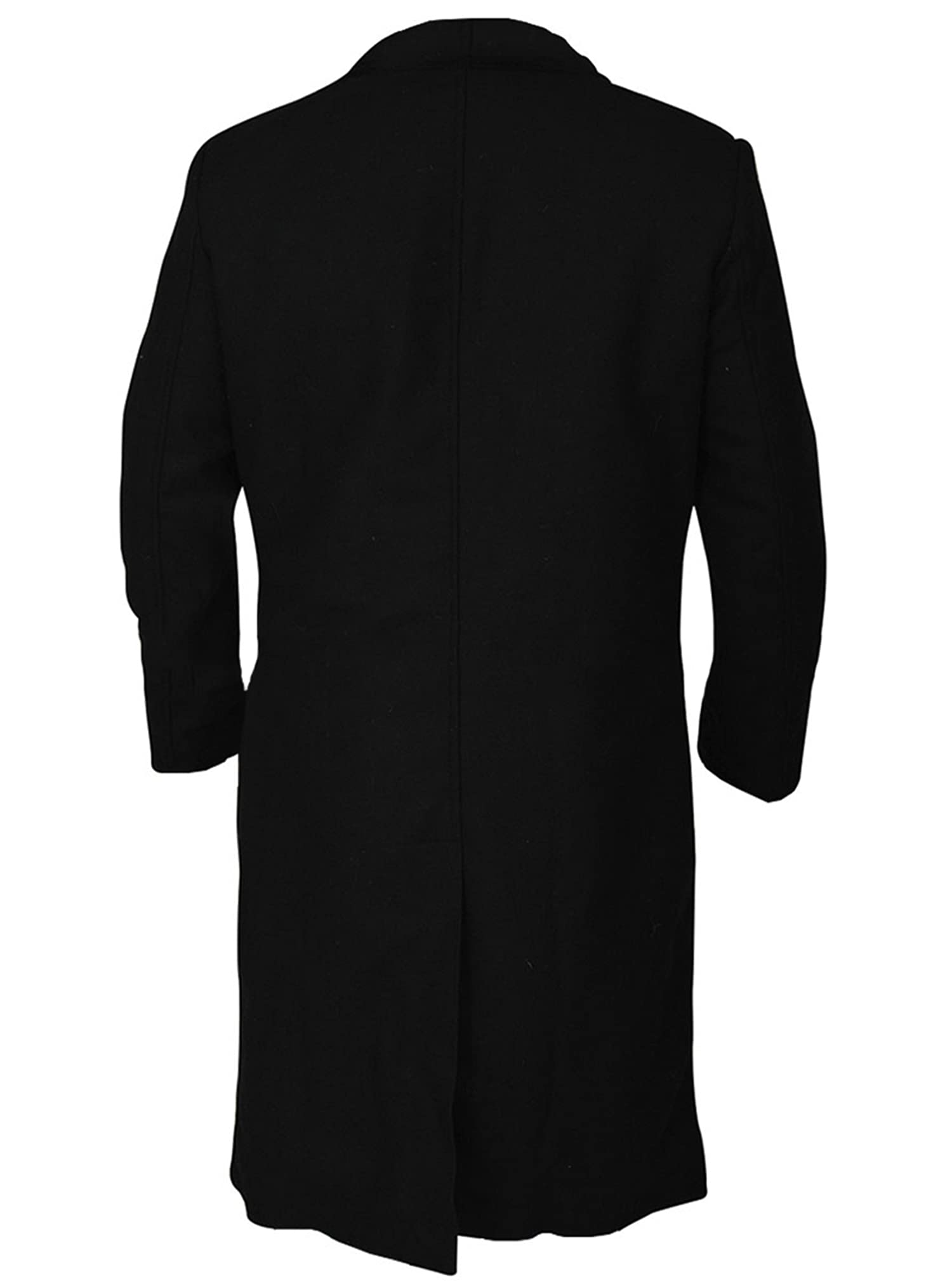 Alfie Solomons Inspired Men's Black Wool Peaky Blinders Trench Coat - Winter Long Overcoat for Formal Wear & Cosplay