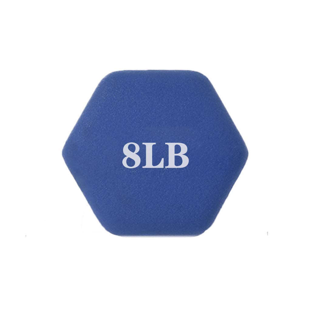 8lb Neoprene Coated Dumbbell Set of 2 - Non-Slip Hand Weights for Home Gym, Strength Training & Fitness Workouts