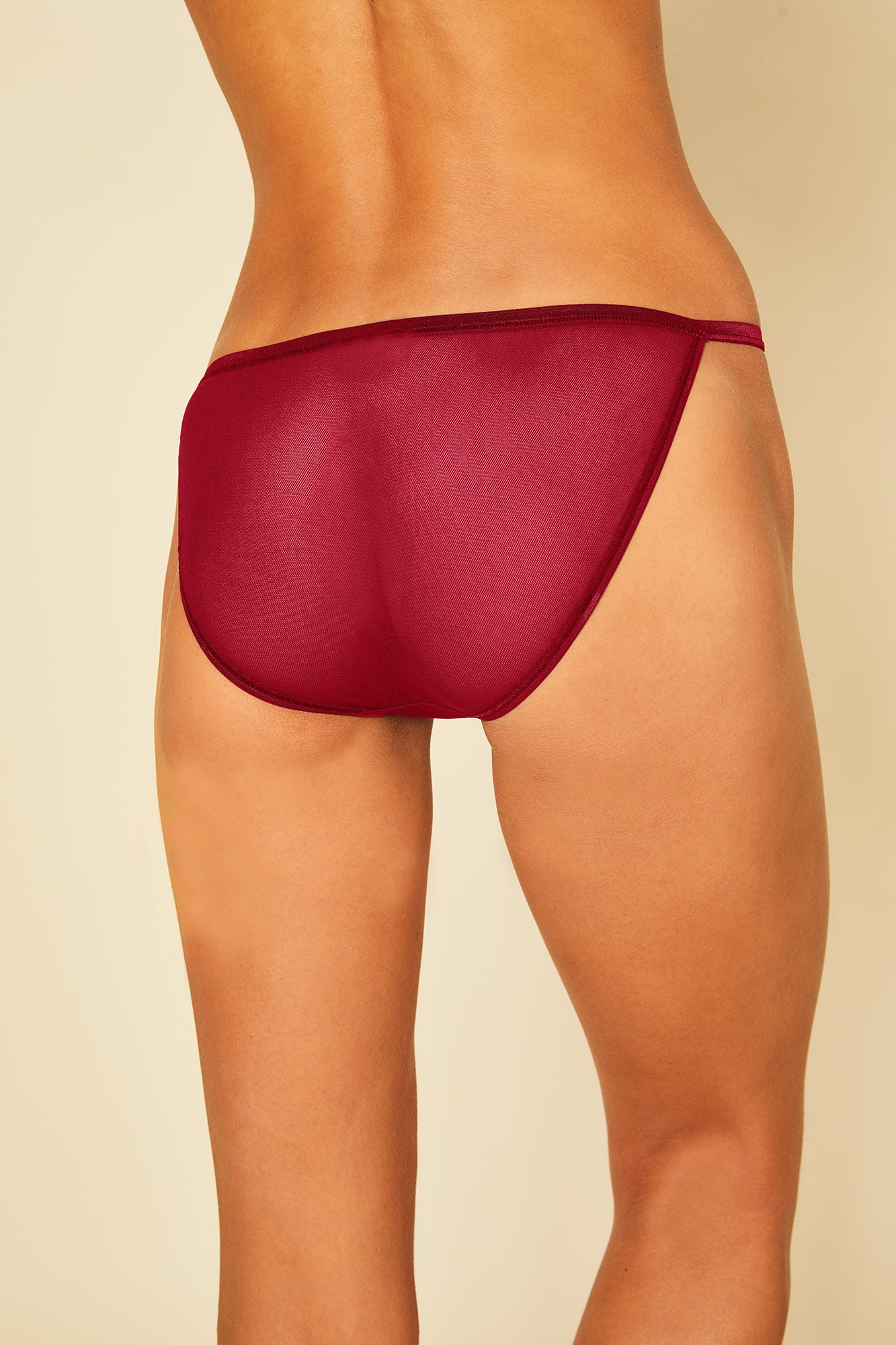 Soire Confidence Bikini String Deep Ruby - Sexy High Cut Swimwear for Women, Perfect for Beach Vacation & Pool Party