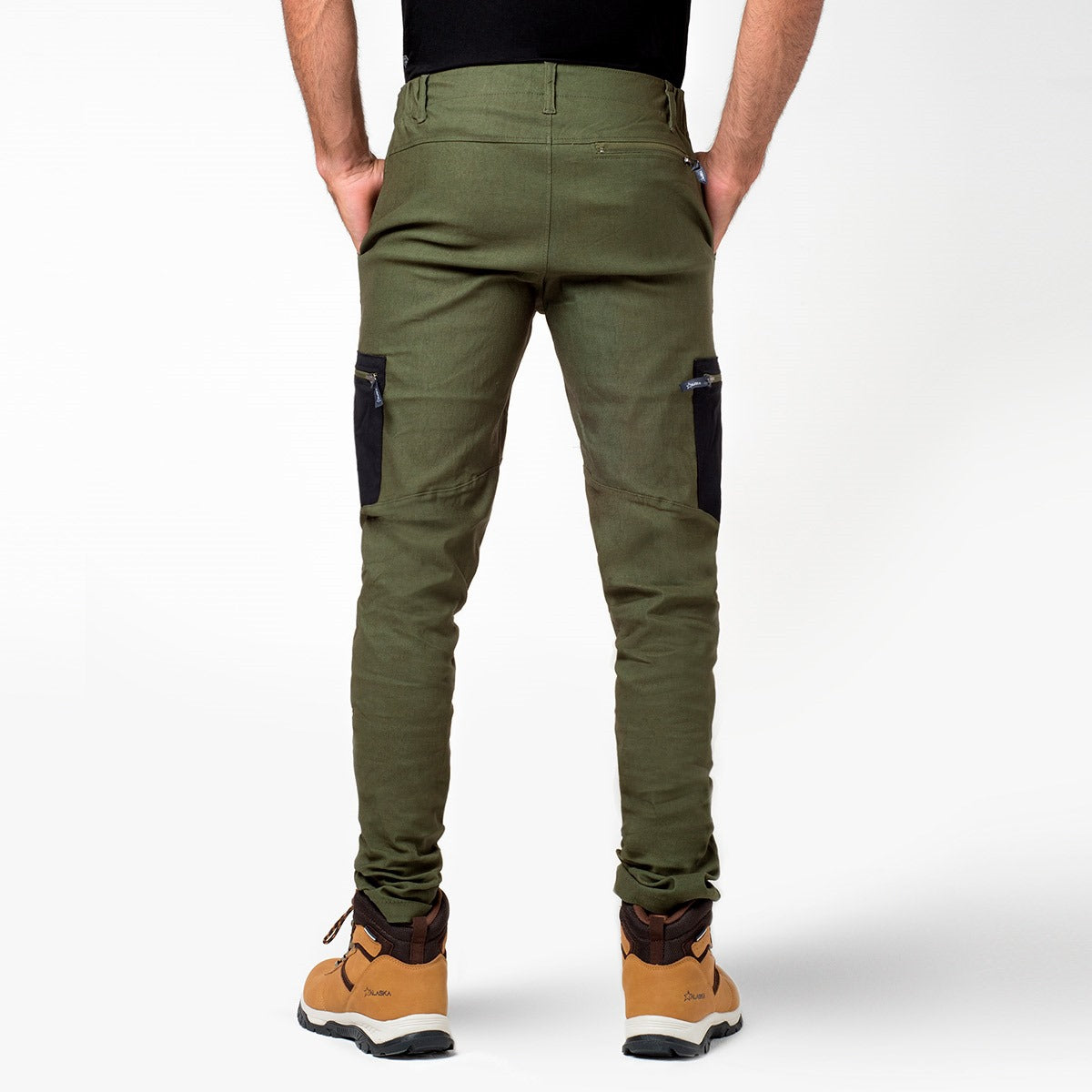 Alaska Domuyo Olive Green Cargo Pants for Men - Durable Hiking & Outdoor Adventure Trekking Pants for Camping, Travel & Casual Wear