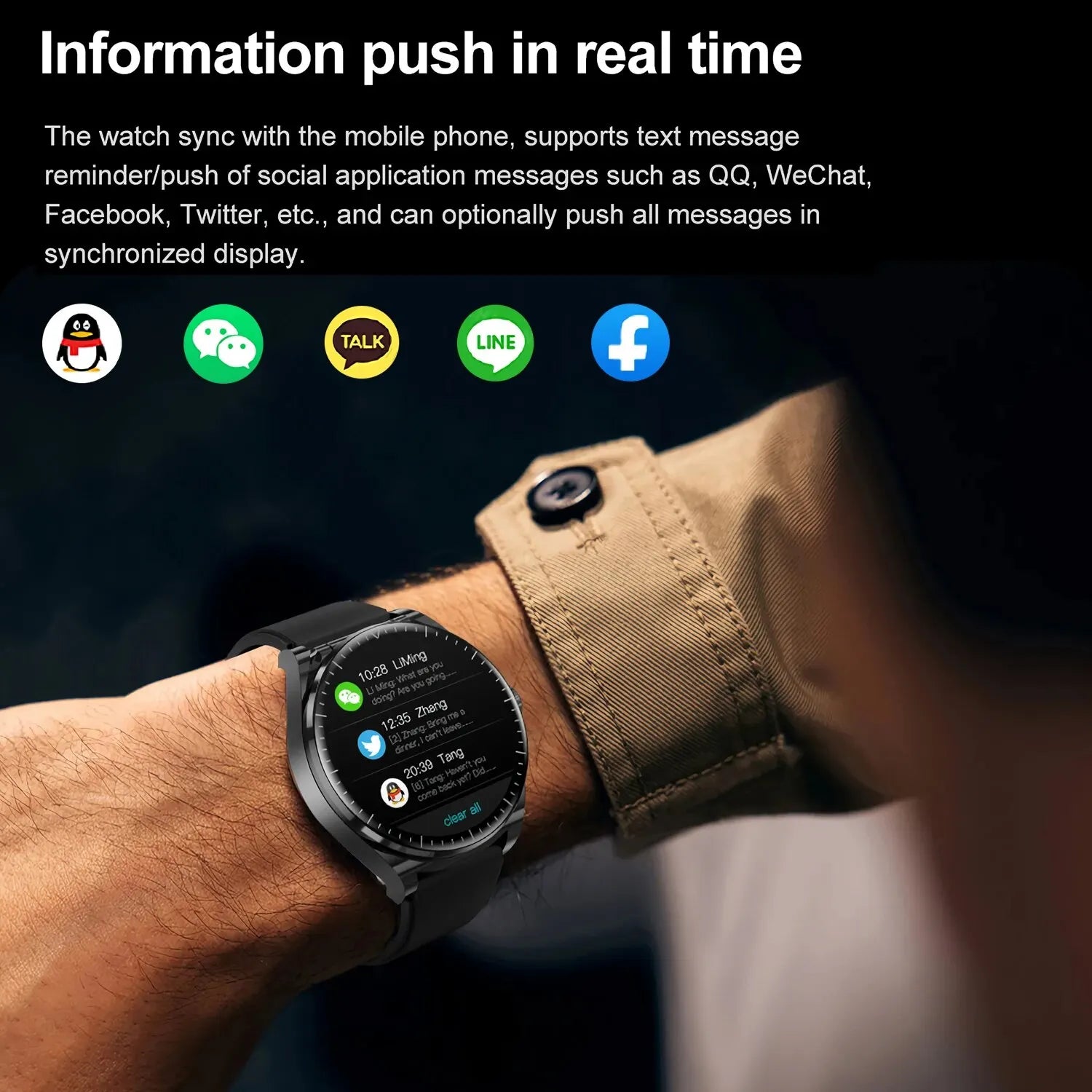 Wireless Bluetooth Earbuds with Smart Watch, NFC Fitness Tracker for Running, Gym & Outdoor Sports - Waterproof Sports Headphones for iPhone & Android