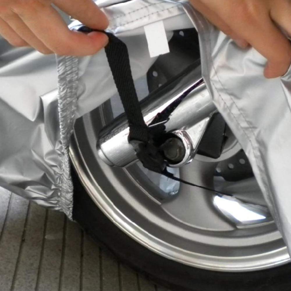 Waterproof & UV Resistant Bike Cover with Storage Bag - All Season Outdoor/Indoor Bicycle & Motorcycle Protection from Rain, Dust, Sun Damage - Perfect for Garage, Parking, Camping & Travel Use