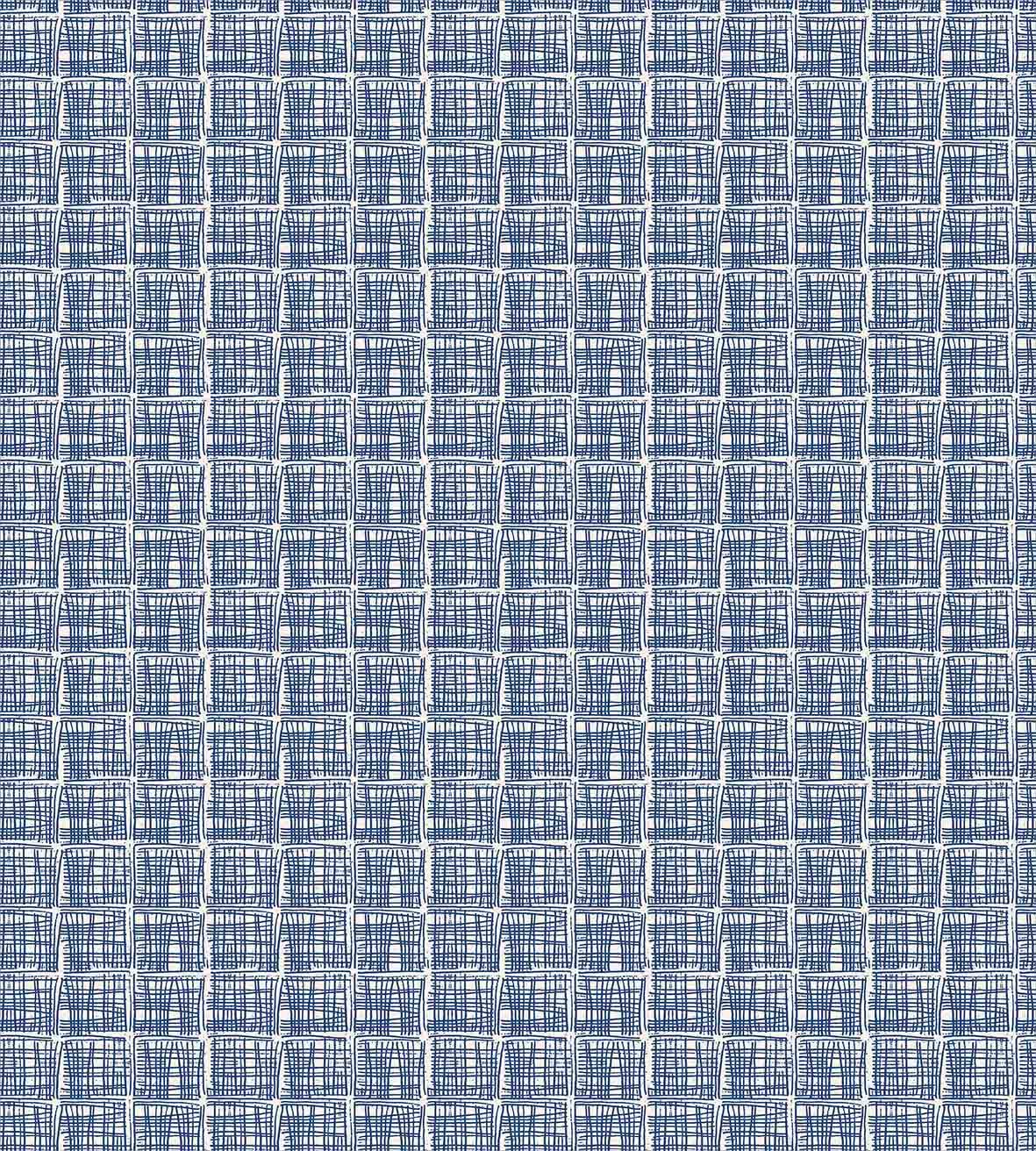 Ambesonne Ethnic Bohemian Duvet Cover Set - Hand Drawn Hippie Geometric Grid Tile Design with Stripes, 3 Piece Queen Size Bedding Set (Duvet Cover + 2 Pillow Shams) in Navy Blue & Cream - Perfect for Boho Chic Bedroom Decor, Guest Room Makeover & Cozy Home Styling