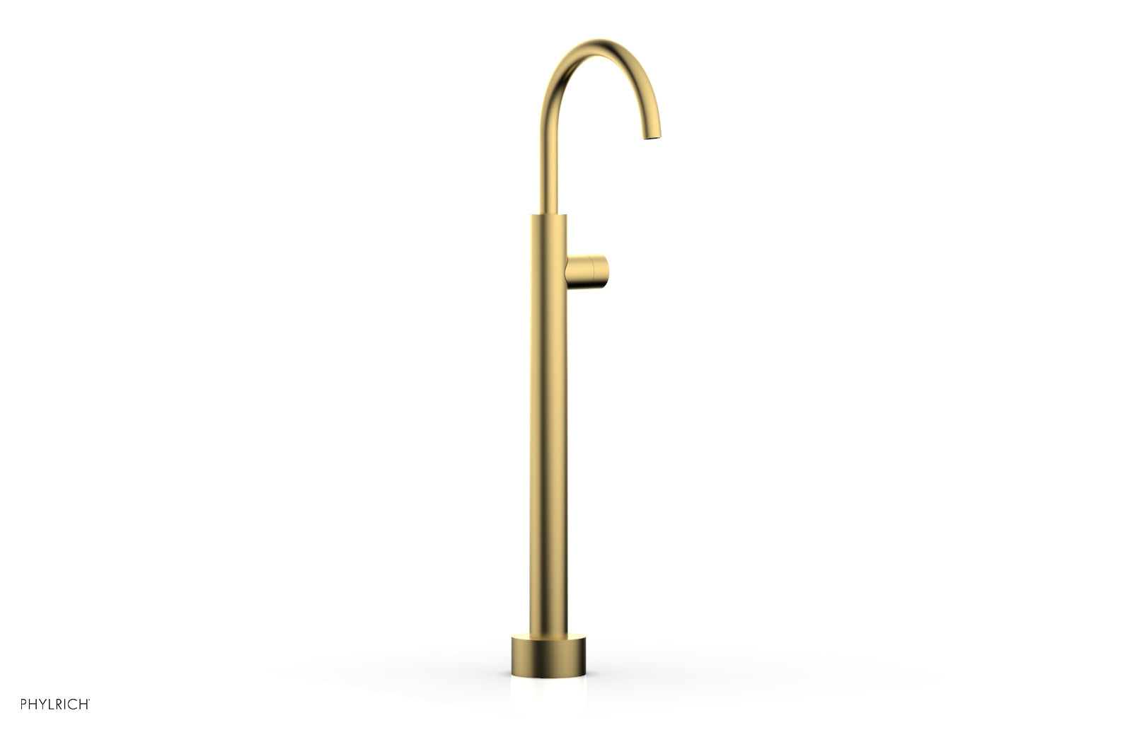 BASIC II Low Floor Mount Tub Filler with Smooth Handle - Model 230 46 04 - Perfect for Modern Bathroom Renovations and Spa-Like Showers