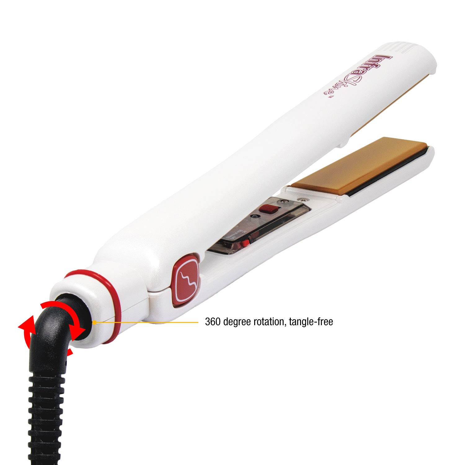 Redline Professional 1 Inch Flat Iron Hair Straightener - Ceramic Plates for Smooth & Shiny Hair - Perfect for Home Use, Salon Styling & Travel
