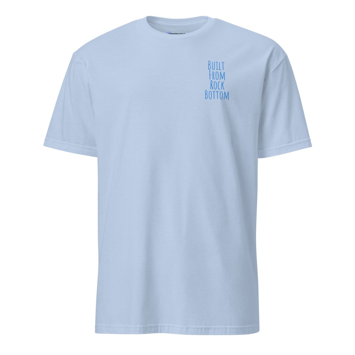 Built From Rock Bottom – Essential Embroidered Cotton T-Shirt for Men | Casual Streetwear & Everyday Comfort