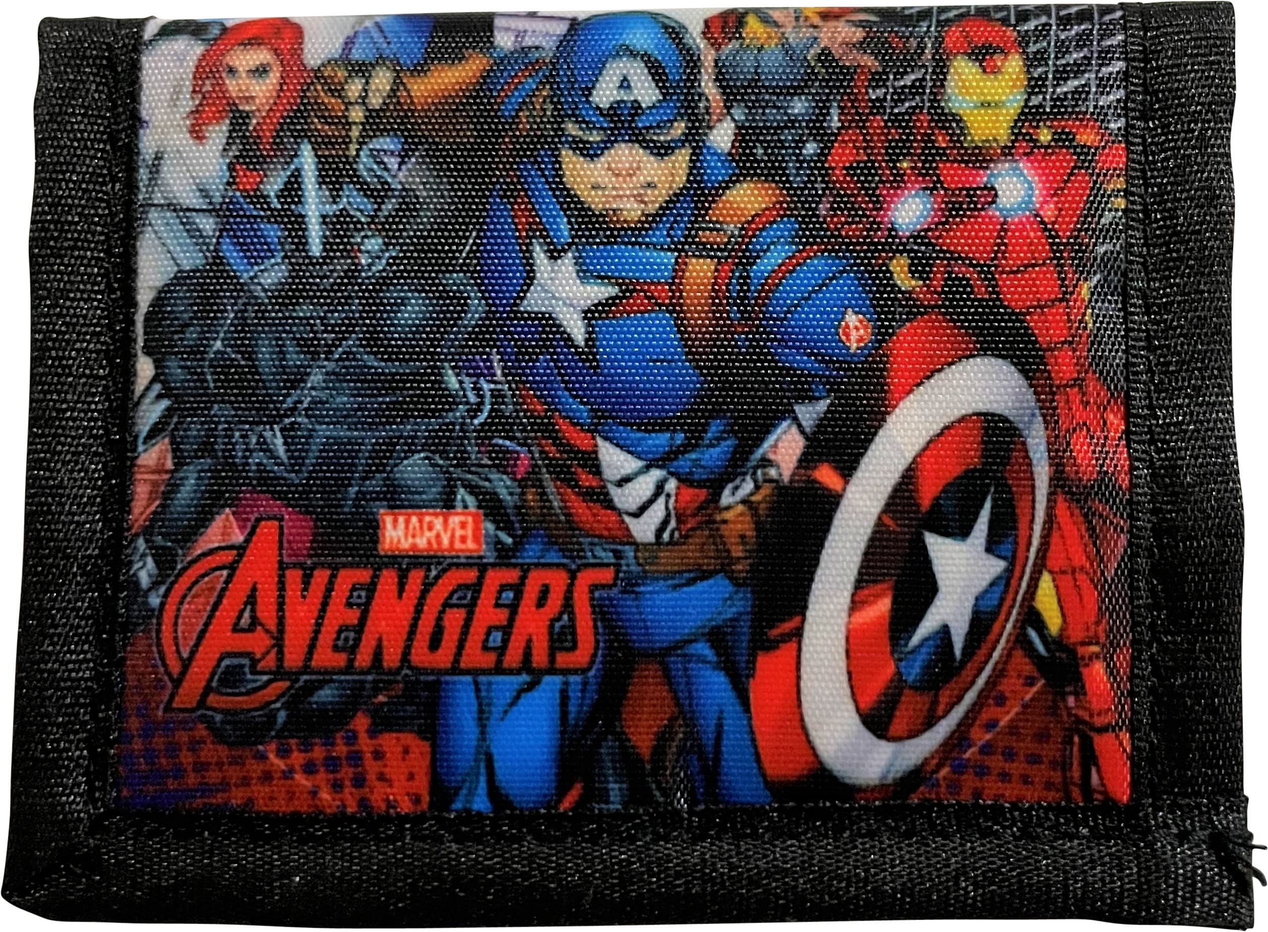 Marvel Avengers Kids Bifold Wallet with Zippered Pocket - Superhero Themed Boys Wallet for School, Travel & Everyday Use