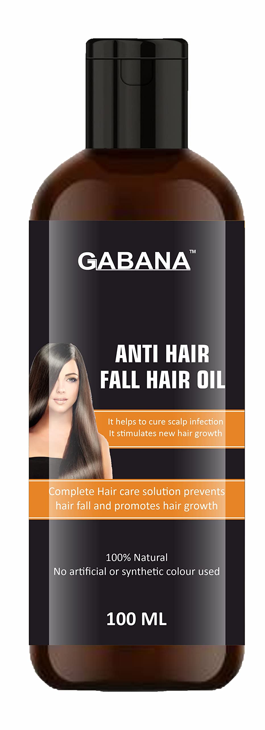 GABANA Natural Anti Hair Fall Hair Oil for Men & Women - 100ml | Hair Growth Treatment for Dry, Frizzy Hair | Nourishing & Repairing Hair Oil for Daily Care, Styling & Scalp Health