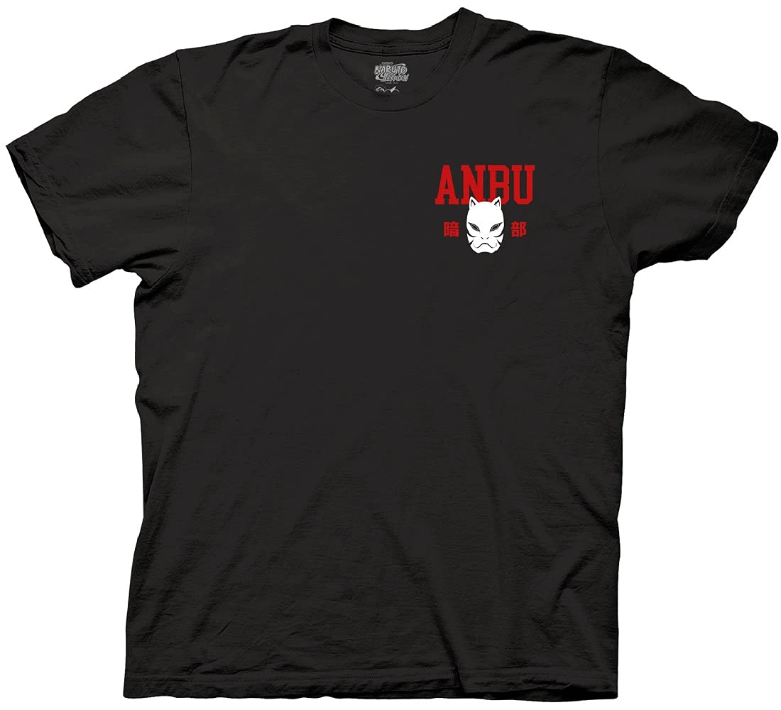 Naruto Shippuden ANBU Black Ops Crew T-Shirt - Anime Graphic Tee for Men & Women - Perfect for Cosplay, Conventions & Anime Lovers