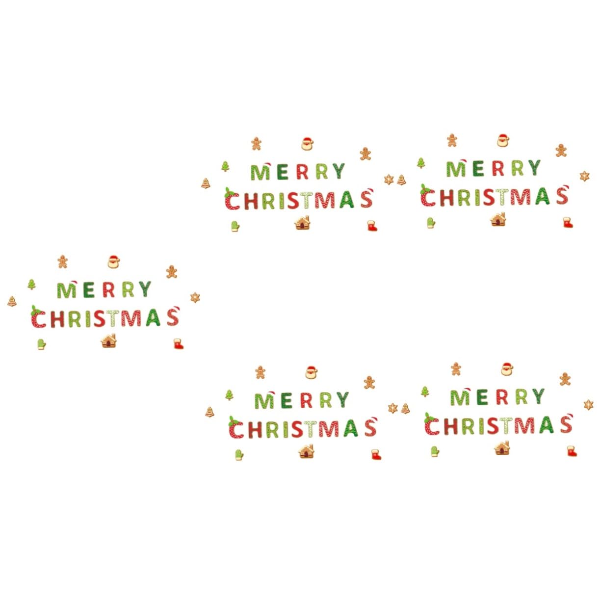 Kisangel 5 Sets Christmas Garage Door Stickers - Cartoon Automotive PVC Decals for Holiday Home & Car Decor - Perfect for Christmas Party, Winter Home Decoration & Gift Giving