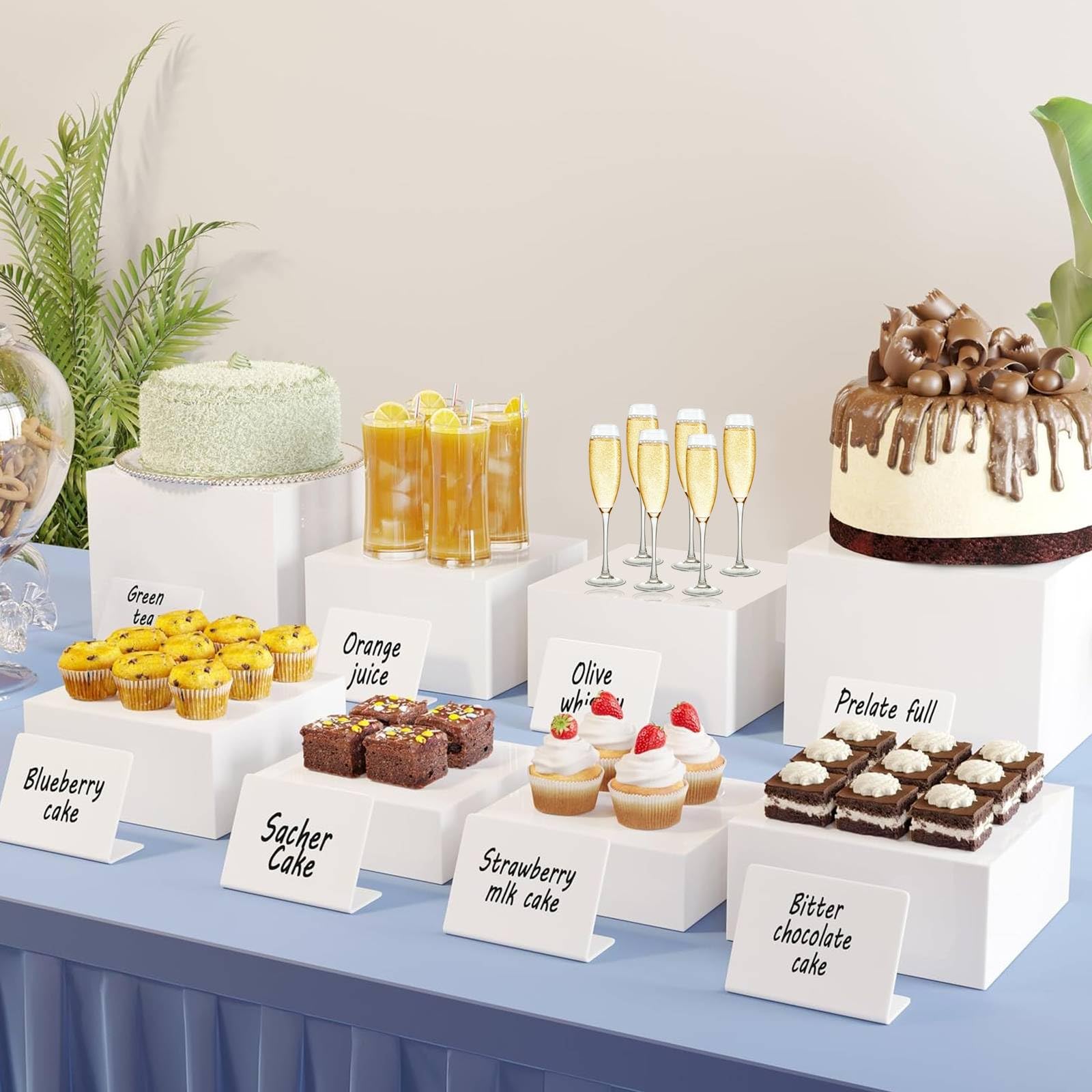 8PCS Buffet Risers for Food Display - 6