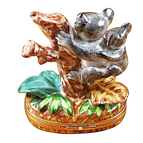 Authentic French Limoges Porcelain Koala with Baby Figurine - Handcrafted Collectible Gift for Home Decor, Animal Lovers & Porcelain Enthusiasts | Perfect for Display, Gifting & Special Occasions