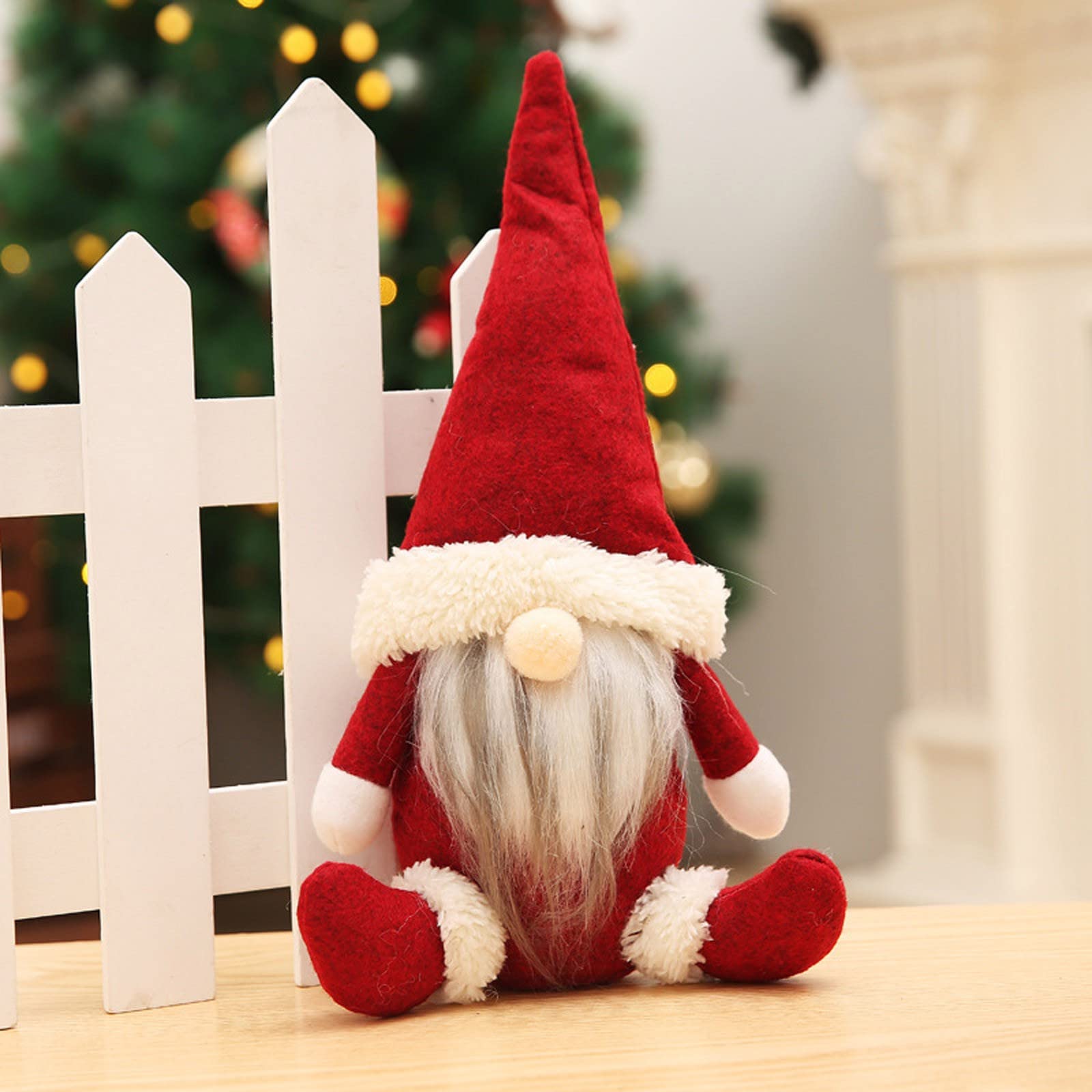 Muised Handmade Santa Cloth Doll - Christmas Holiday Decor for Home, Bedroom & Living Room | Perfect Gift for Birthday & Festive Season Decorations