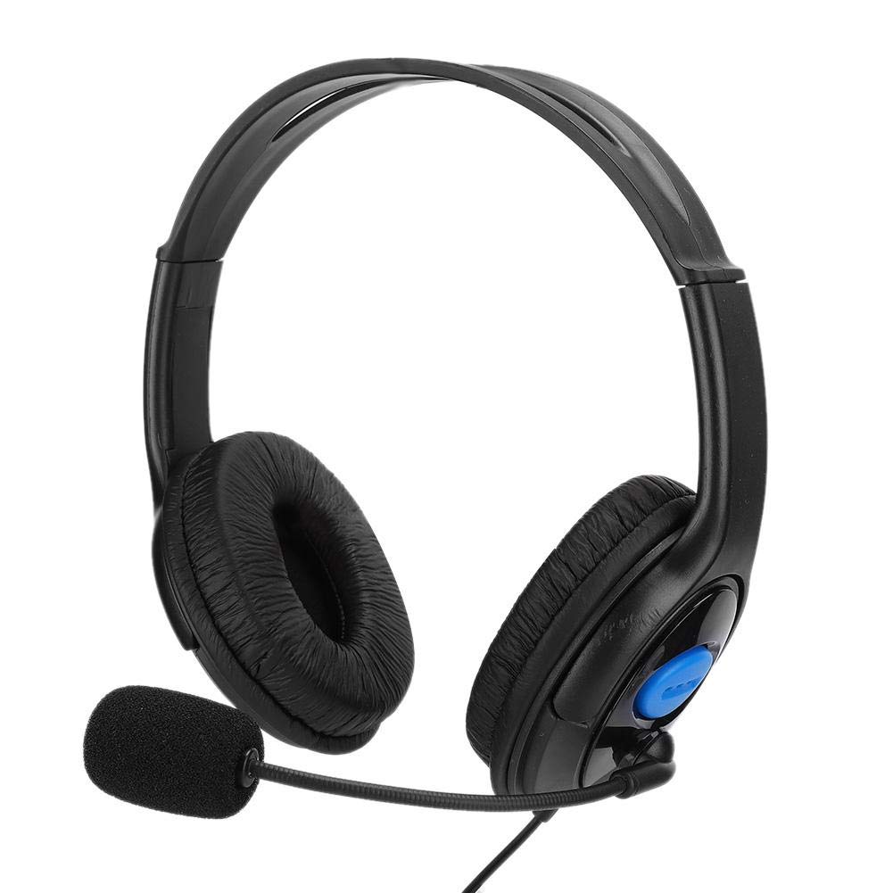 Focket Comfortable Gaming Headset with 3.5mm Jack - Lightweight ABS Headphones for PS4, PC, Xbox (Blue & White) - Perfect for Online Gaming, Streaming & Long Gaming Sessions