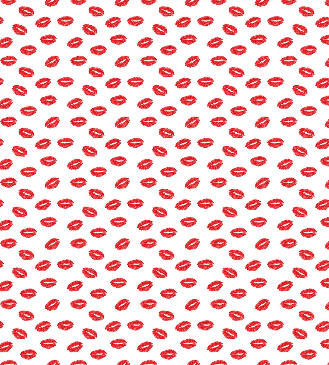 Ambesonne Lips Duvet Cover Set - Romantic Kisses Print Bedding Set with 2 Duvet Covers & 4 Pillowcases, King Size 2-Pack in Scarlet & White - Perfect for Valentine's Day, Anniversary Gifts or Romantic Bedroom Decor