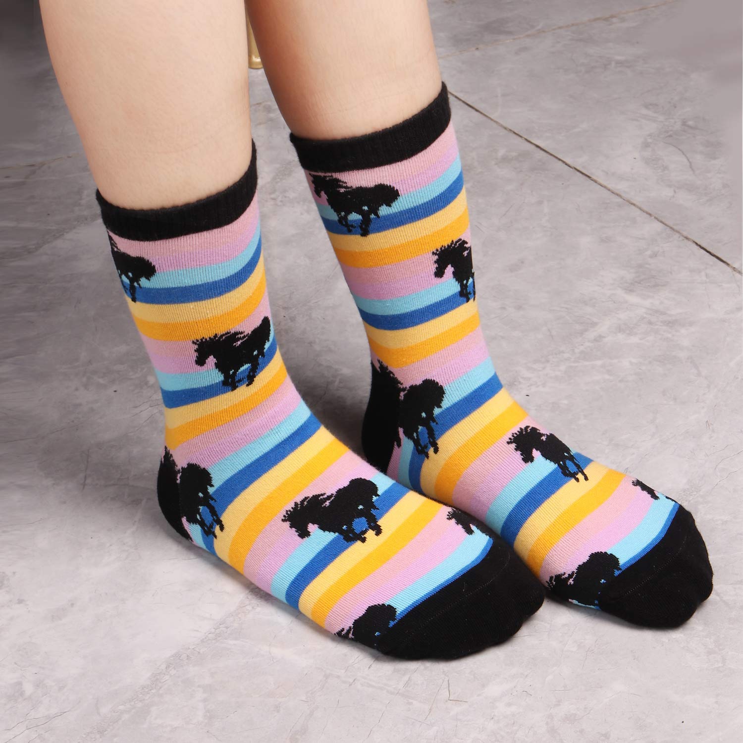 Funny Cute Socks for Women - 5 Pairs Pack | Novelty Gift Socks | Comfortable & Breathable Cotton Socks for Everyday Wear, Gifts, Parties & Special Occasions