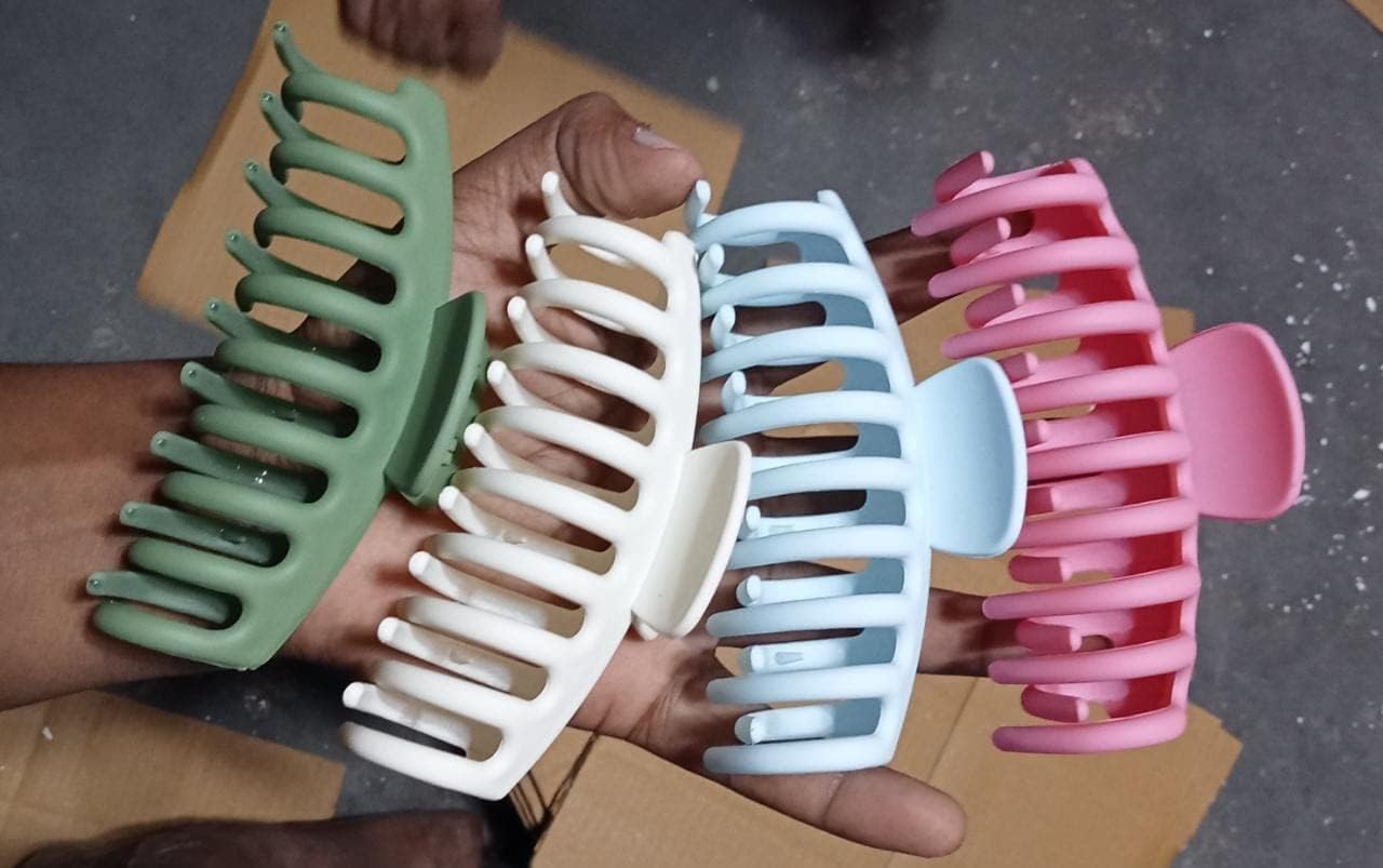 4.3 Inch Large Claw Clips for Thick Hair - Matte Non-Slip Strong Hold Jumbo Hair Clips for Women with Long Thick Hair (6 Pack, Multicolor) - Perfect for Updos, Ponytails & Everyday Hairstyles