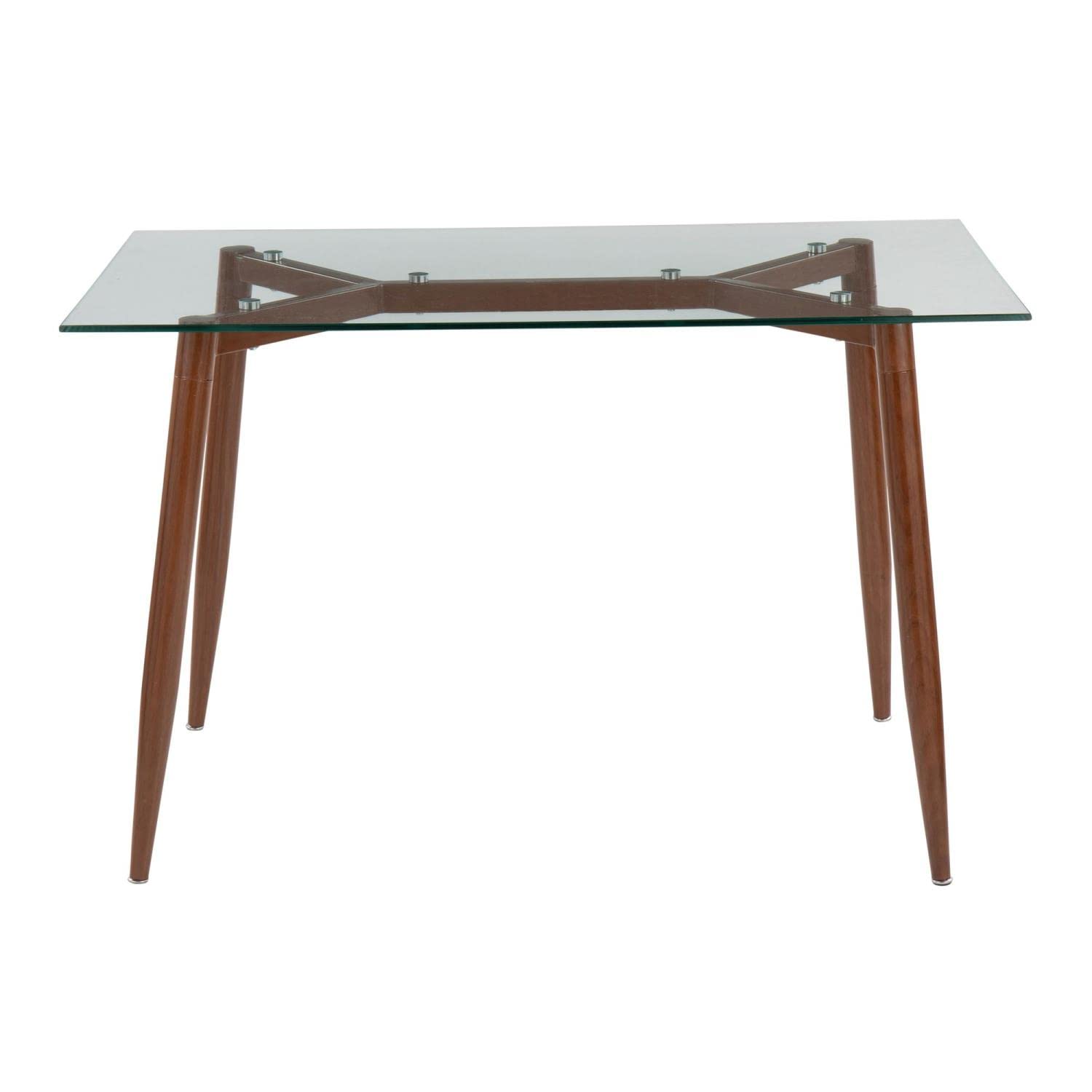 LumiSource Clara Dining Table - 4-Person Rectangle Kitchen Table, Small Space-Saving Dinette Table for Breakfast Nook, Apartment, or Compact Dining Area