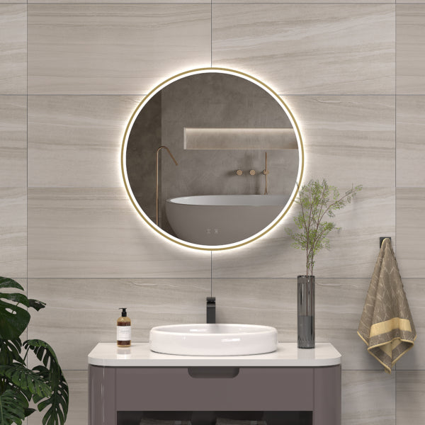 ICO Denver LED Mirror - Modern Bathroom Vanity Mirror with Adjustable Lighting, Anti-Fog & Touch Control - Perfect for Makeup, Shaving & Home Decor