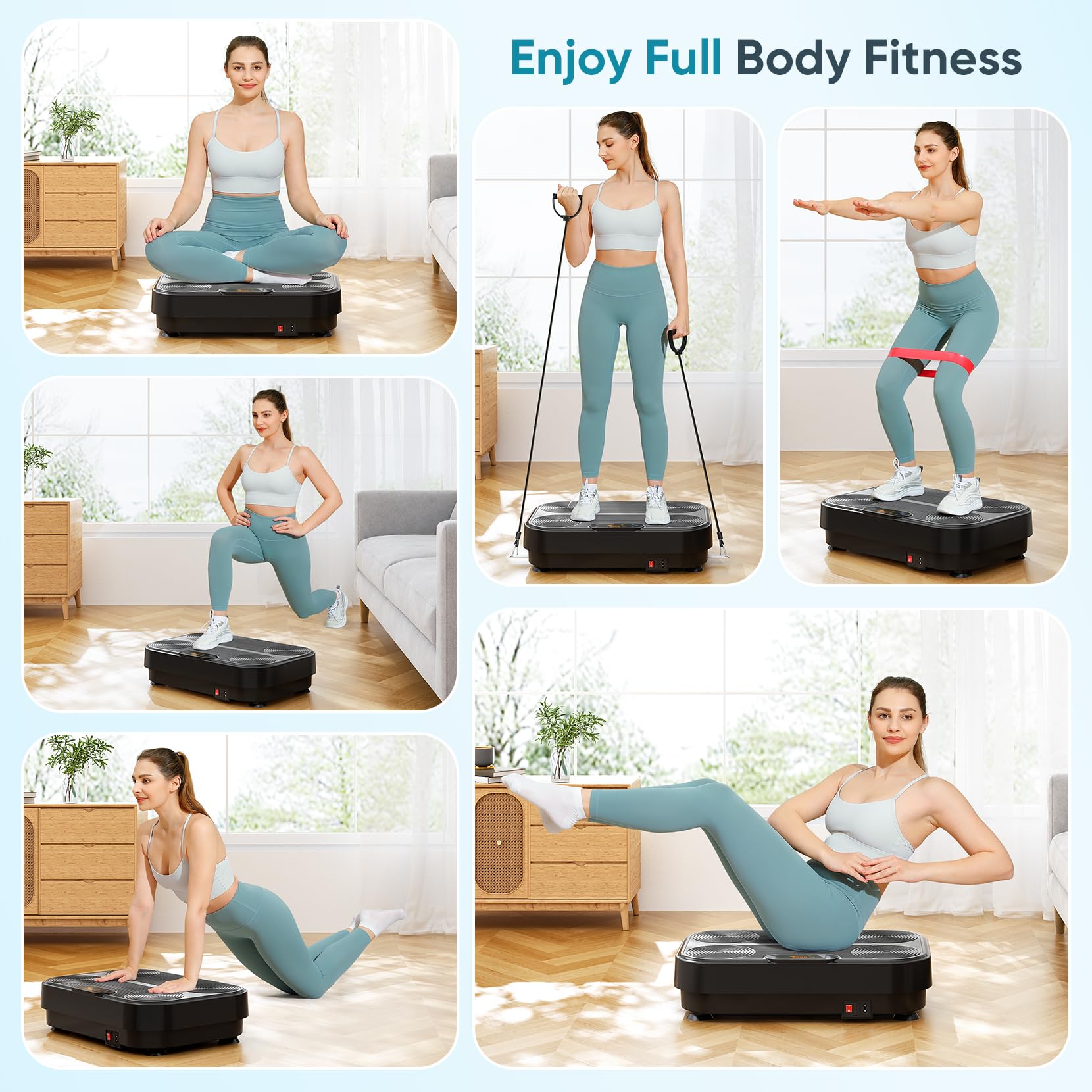 Dripex Vibration Plate Exercise Machine for Weight Loss & Lymphatic Drainage - Whole Body Workout Vibration Platform for Women & Men - Home Gym Equipment for Fat Burning, Toning & Relaxation - Perfect for Home Fitness, Physical Therapy & Post-Workout Recovery