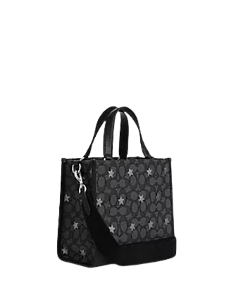 Coach Dempsey Tote 22 - Signature Jacquard with Star Embroidery - Stylish Designer Handbag for Women - Perfect for Work, Travel & Everyday Use
