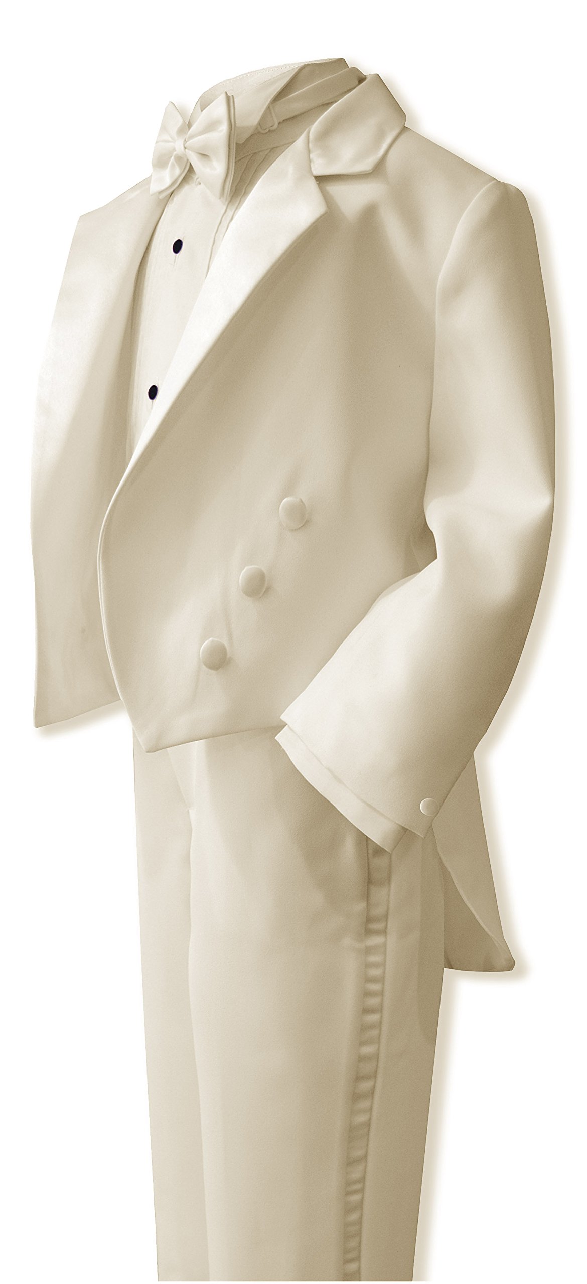 Gino Giovanni Boys Ring Bearer Ivory Tuxedo Suit Set - Formal Wedding Attire for Baby to Teen - Perfect for Weddings, Christenings & Special Occasions