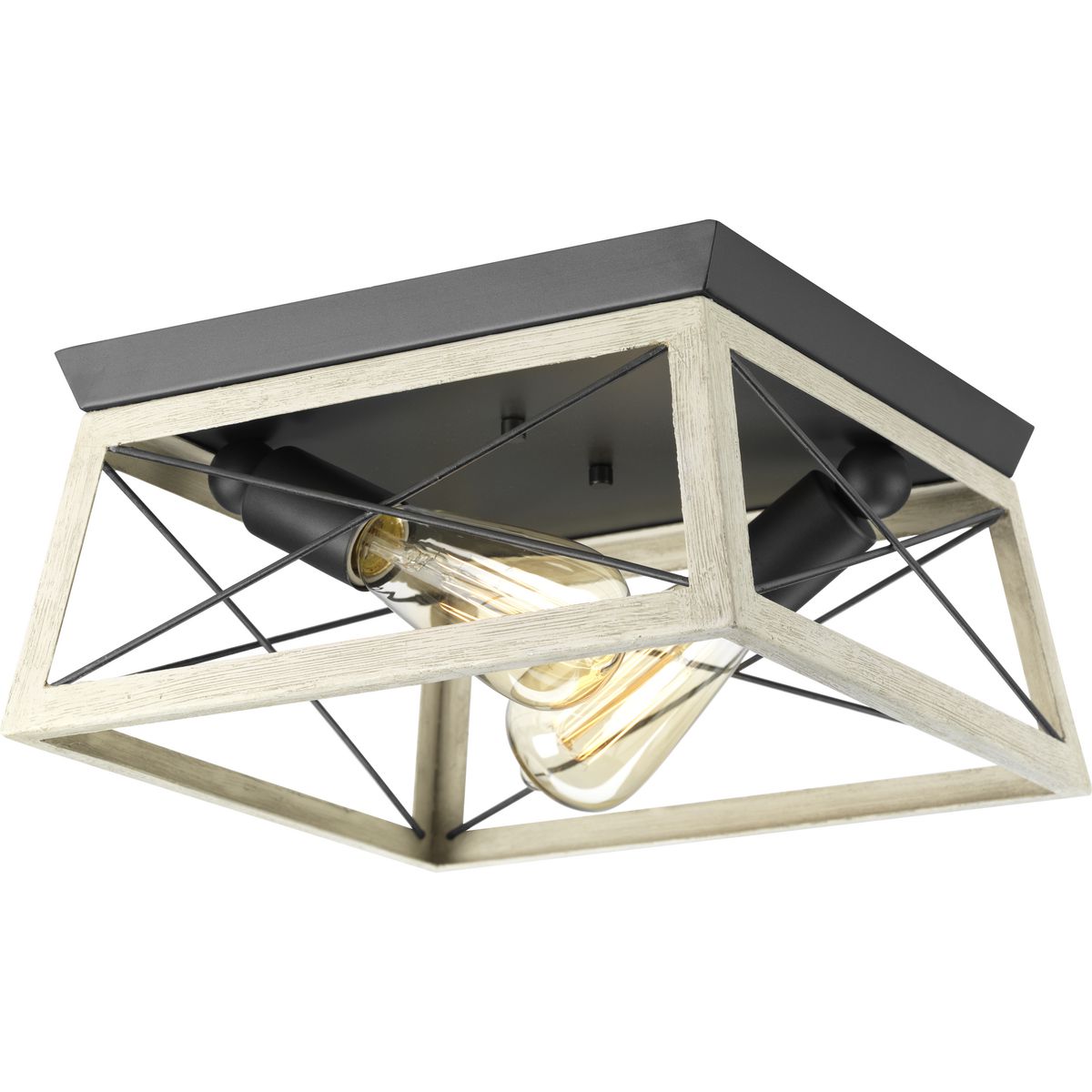 Briarwood Collection Two Light Flush Mount Ceiling Light Fixture - Modern LED Lighting for Bedroom, Hallway & Kitchen