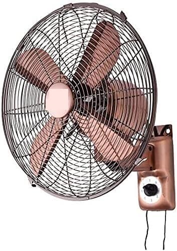 FOELANNE 16 Inch Retro Industrial Wall Fan with Copper Motor & Remote Control - 3 Speed Adjustable, Wide Angle Oscillation - Vintage Bronze for Home, Office, Garage & Patio Cooling
