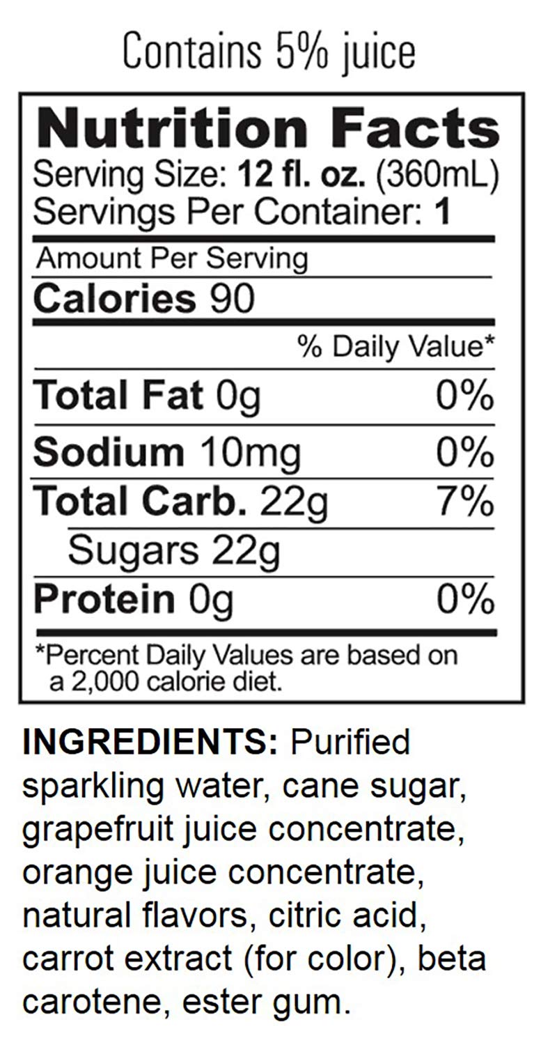 GuS Soda - Star Ruby Grapefruit Flavored Sparkling Water - 12 oz Glass Bottles (24-Pack) | Refreshing Beverage for Parties, Picnics & Healthy Hydration