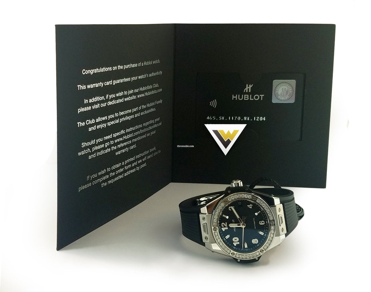 Hublot Big Bang 39mm One Click Steel Diamond Automatic Watch for Men - Luxury Swiss Timepiece with Date Function, Perfect for Business Meetings & Special Occasions