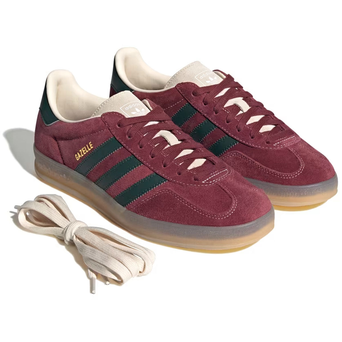 Gazelle Indoor Running Shoes for Men & Women - Shadow Red & Shadow Green - Lightweight Comfort for Gym, Jogging, and Casual Wear