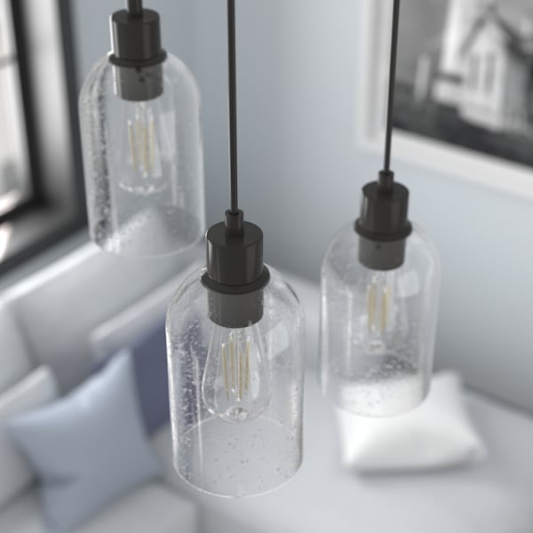 Hunter Lochemeade 1-Light Mini Pendant in Noble Bronze - Elegant Lighting for Kitchen Island, Dining Room, or Entryway