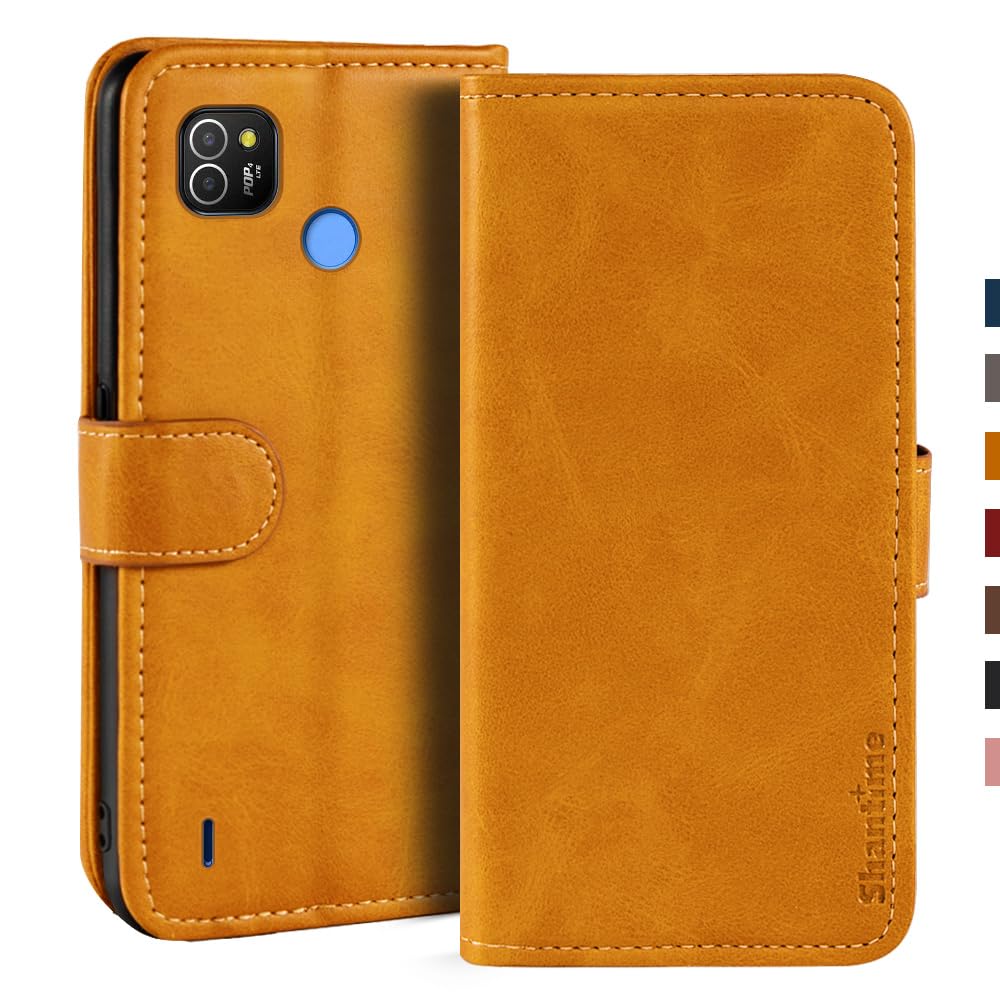 Premium Leather Wallet Case for Tecno Pop 4 LTE (6.52