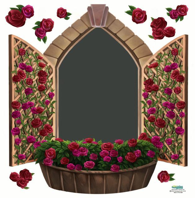 Beautiful Rose Window Chalkboard Mural Wall Decal - DIY Home Decor for Kitchen, Classroom, or Nursery - Perfect for Creative Writing & Artistic Expression