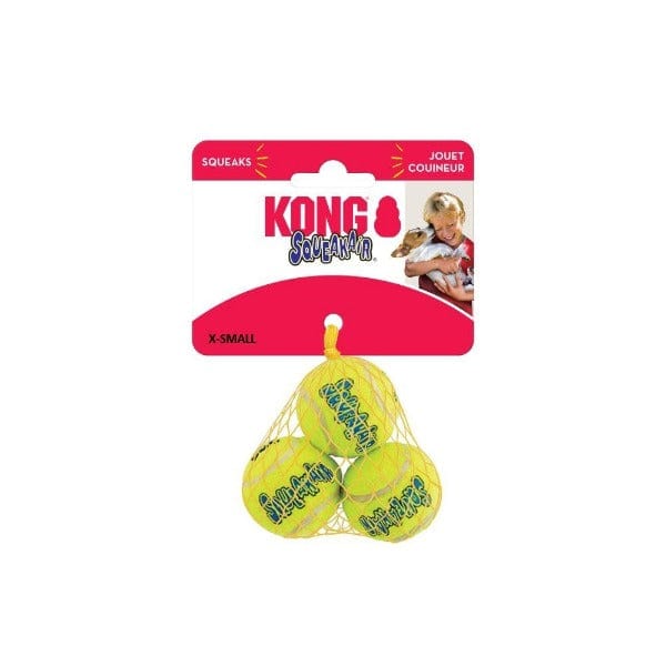 KONG SqueakAir Balls - Durable Dog Chew Toys for Small & Large Dogs - Interactive Play & Teeth Cleaning - Perfect for Fetch, Training & Indoor/Outdoor Fun