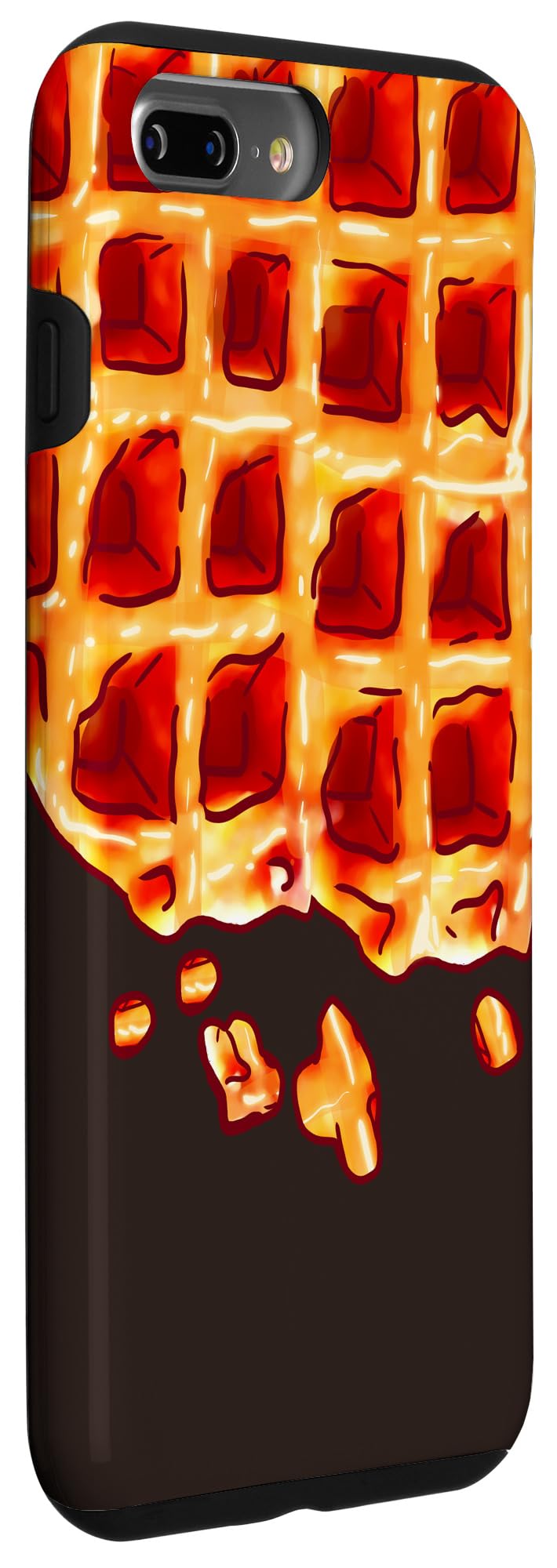 iPhone 7 Plus/8 Plus Case - Belgian Waffle Syrup Design - Perfect Breakfast Food Lover Gift for Waffle Enthusiasts - Great for Brunch, Coffee Shops & Foodie Gifts