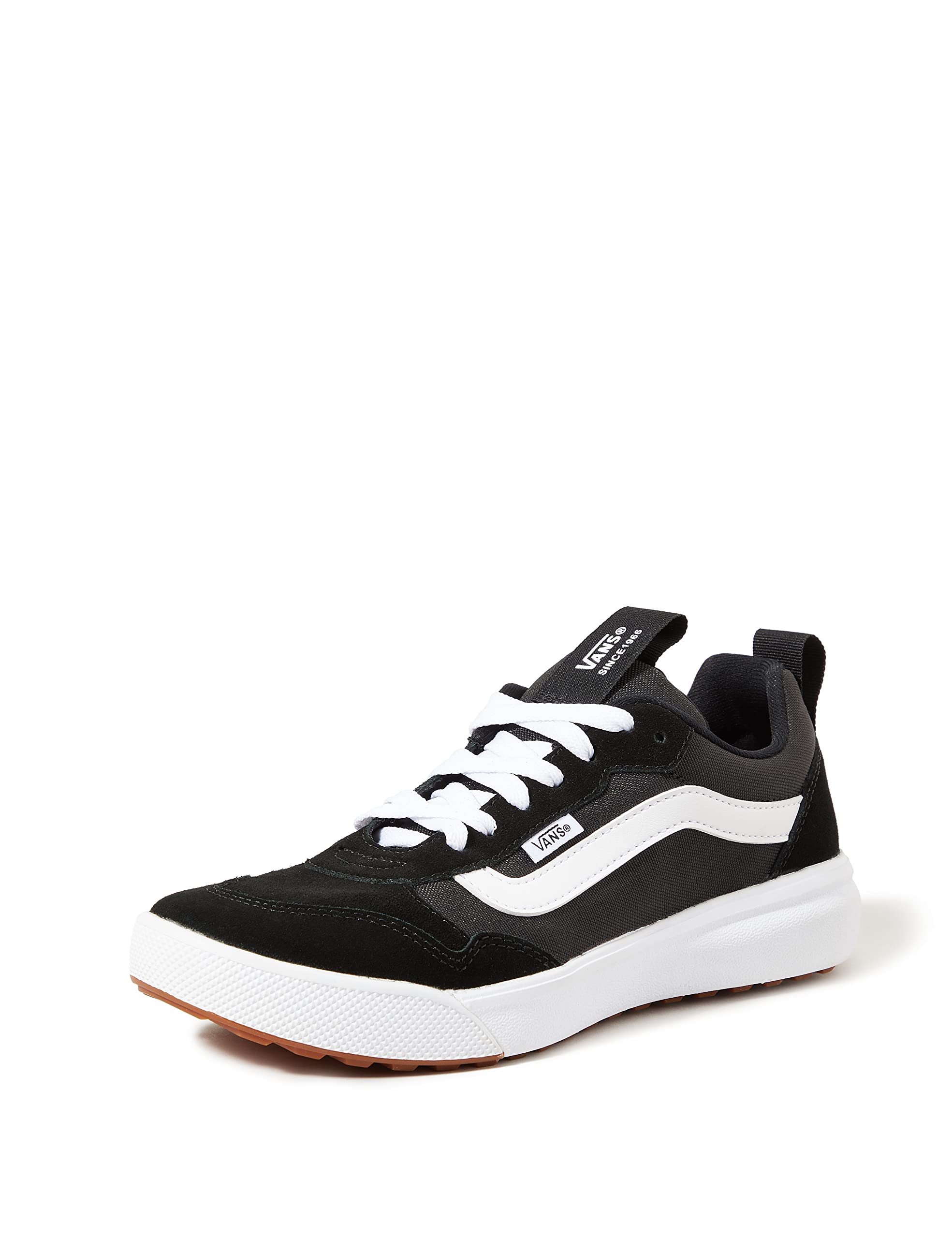 Vans Unisex Range Exp Suede Canvas Sneakers - Black/White Casual Shoes for Men & Women | Streetwear, Skateboarding & Everyday Comfort