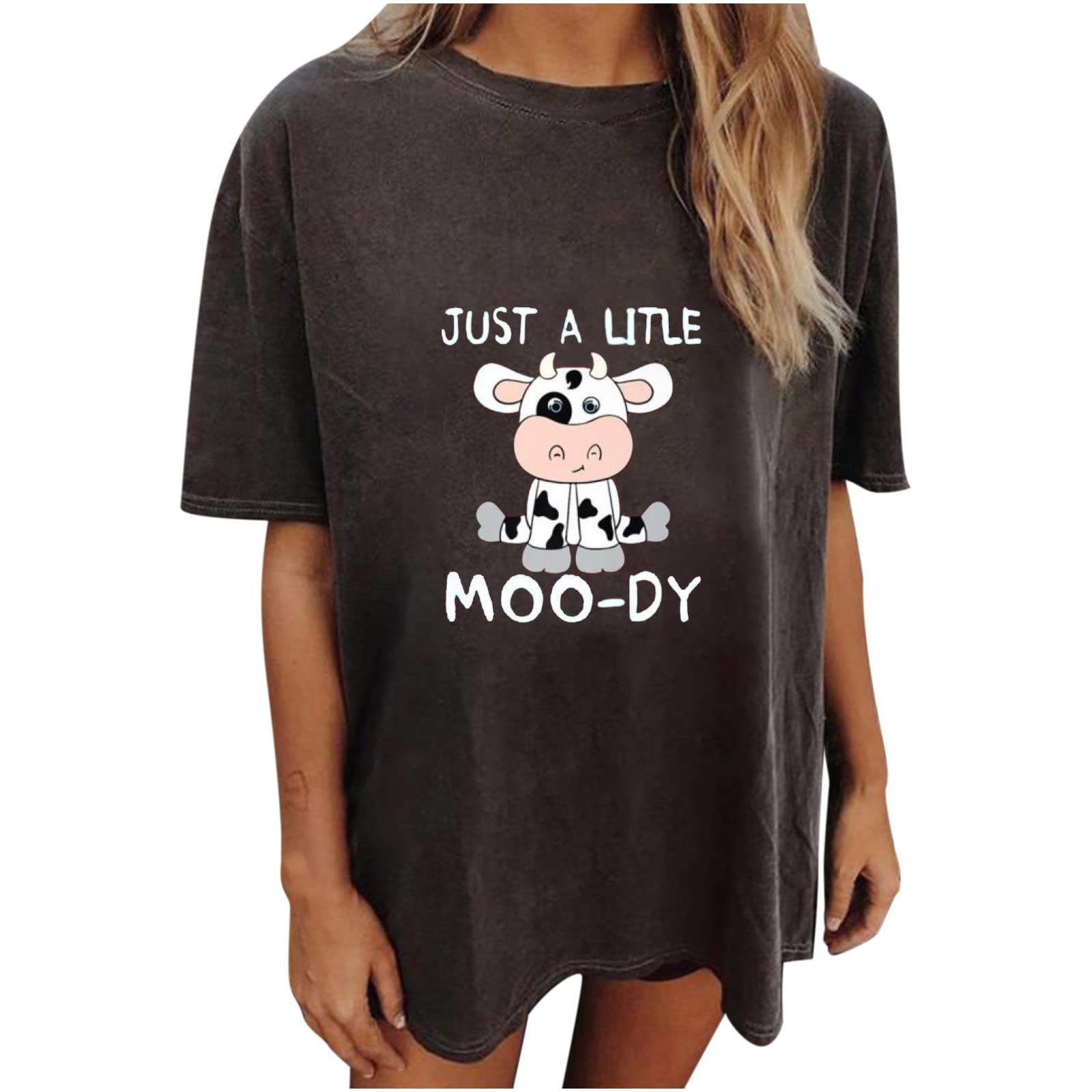 Luciava Women's Fashion Casual Short Sleeve Blouse - Cute O-Neck Loose Printed Pullover Tee Shirt for Spring & Summer | Perfect for Daily Wear, Office Outfits & Weekend Casual Looks