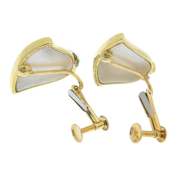 18K Gold Diamond & Sapphire Shell Earrings for Women – Luxury Handmade Jewelry Gift for Birthday, Anniversary & Wedding – Elegant Beach Party & Evening Wear Accessories