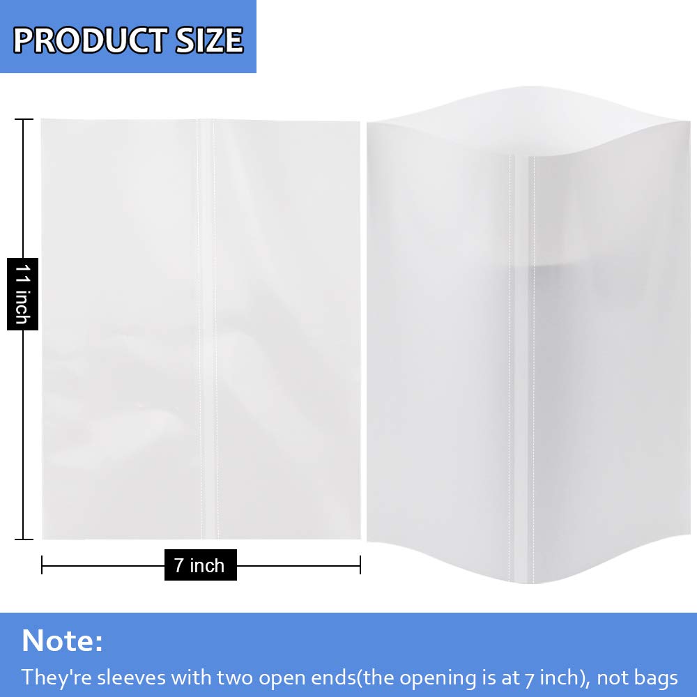 White 7x11 Inch Sublimation Shrink Wrap Film - Heat Transfer Shrink Wrap Tubes for Mugs, Tumblers & Blanks - 50 Pcs - Perfect for DIY Custom Drinkware & Personalized Gifts