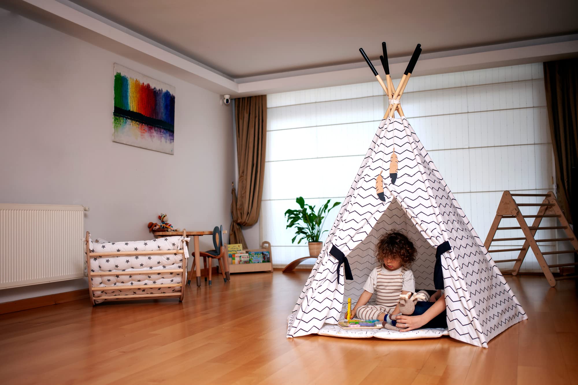 Best Kids Play Tent - Foldable Indoor Teepee Tent with Mat for Toddlers & Children | Playhouse, Sleepover & Dream Tent | Perfect for Bedrooms, Playrooms & Outdoor Adventures