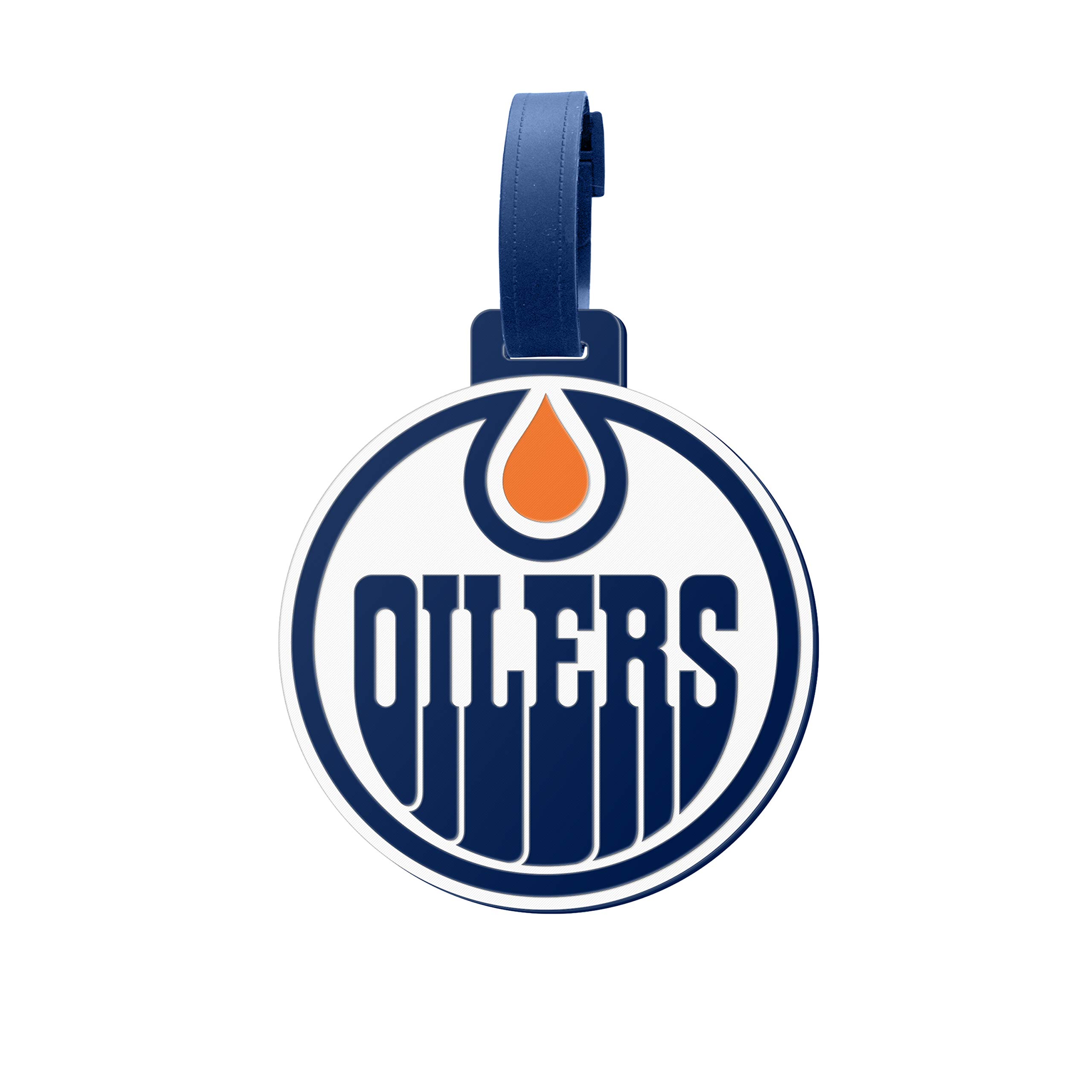 Official NHL Edmonton Oilers Jumbo Plastic Bag Tag - Durable Luggage Identifier for Hockey Fans & Travelers | Perfect for Suitcases, Backpacks & Gym Bags