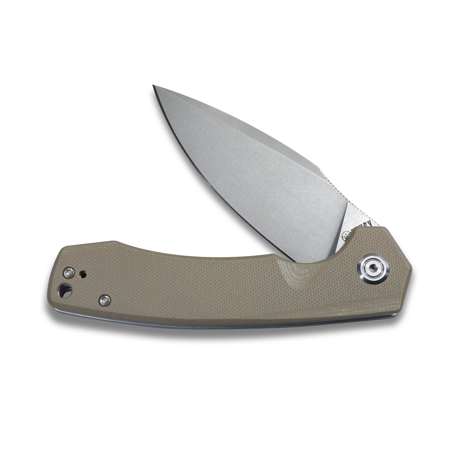 Calyce Liner Lock Flipper Folding Pocket Knife - Tan G10 Handle, 3.27