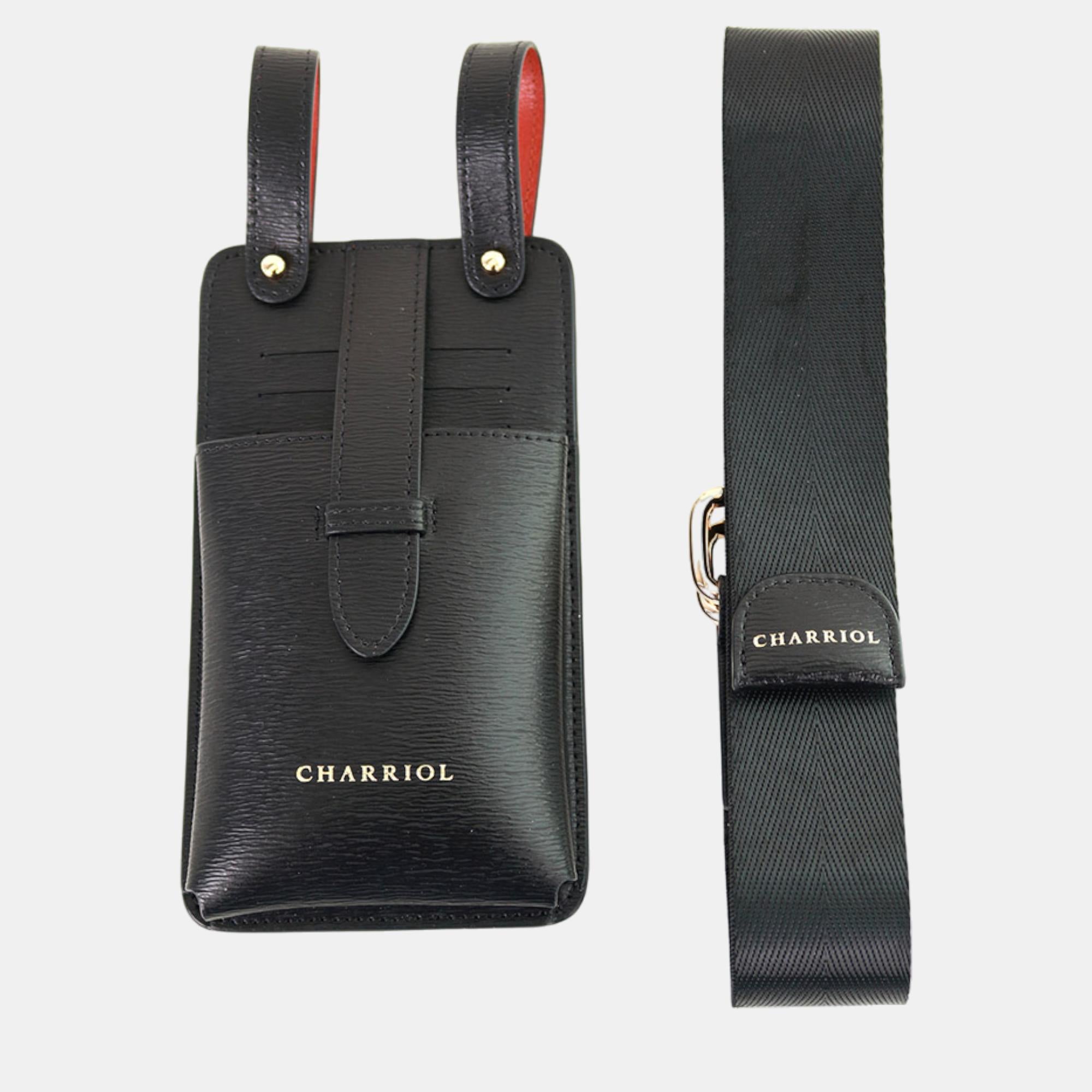 Black & Orange Genuine Leather Phone Case - Premium Mobile Accessories for iPhone & Android | Perfect for Work, Travel & Everyday Protection
