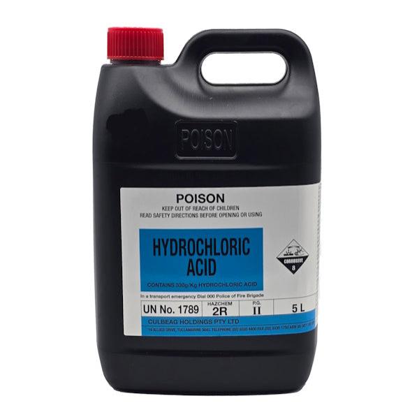 5L Hydrochloric Acid (HCI 330g/L) - High Purity Muriatic Acid for Cleaning, Pool Maintenance & Industrial Use | Spirit of Salts