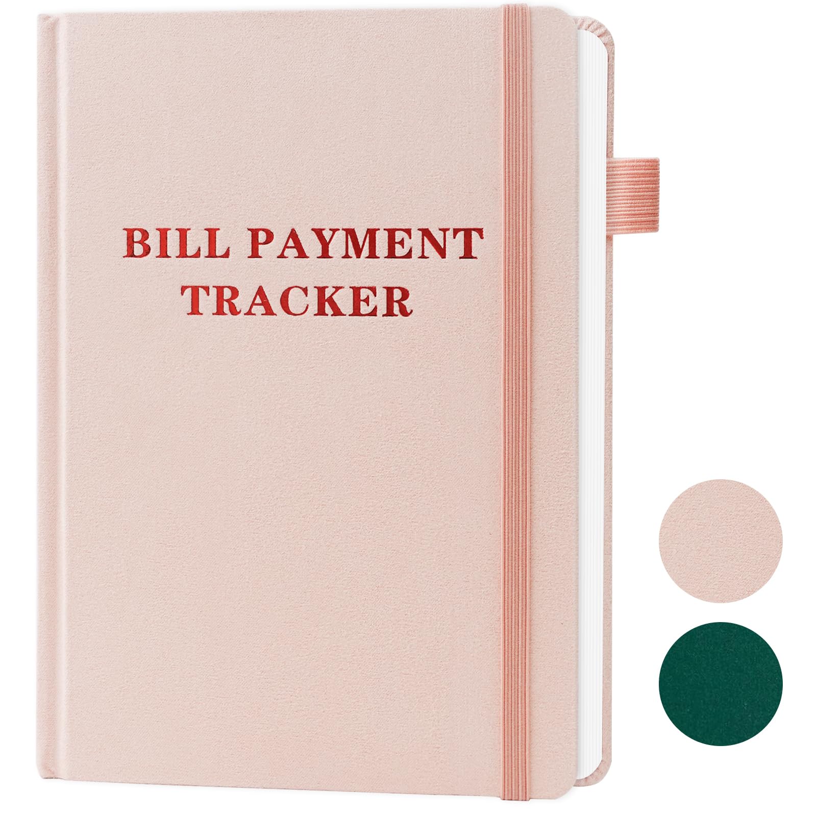 **2025 Monthly Bill Organizer with Pockets - Track & Pay Bills Easily | 2280 Billing Records | Expense Tracker & Money Saver Notebook (Pink) - Perfect for Home Budgeting & Financial Planning**