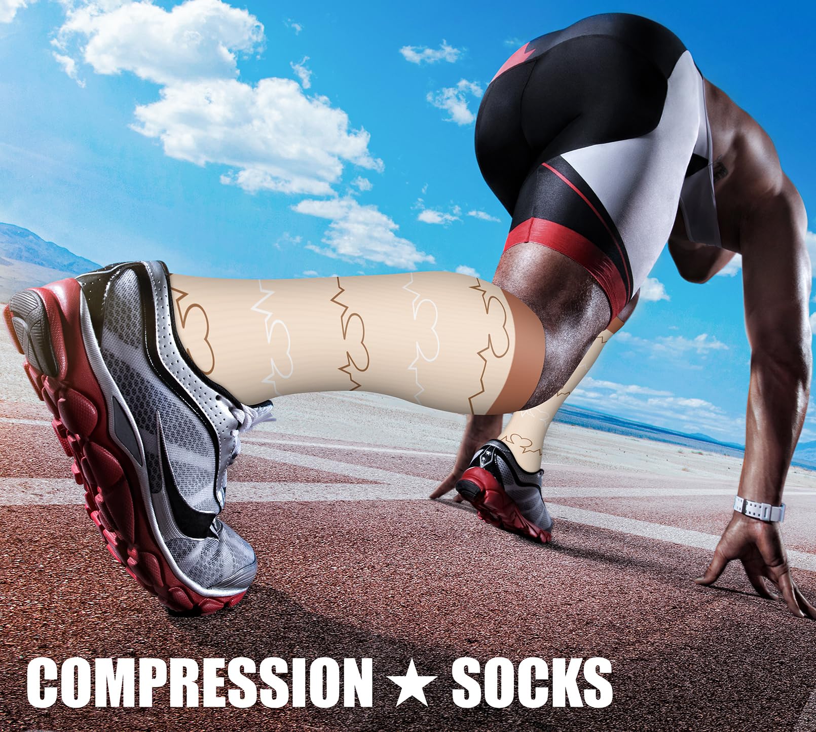 CHARMKING Compression Socks for Women & Men - 15-20 mmHg Medical Grade Support - 4 Pairs Pack - Ideal for Running, Cycling, Travel & Nurse Work - Improve Blood Circulation & Reduce Swelling