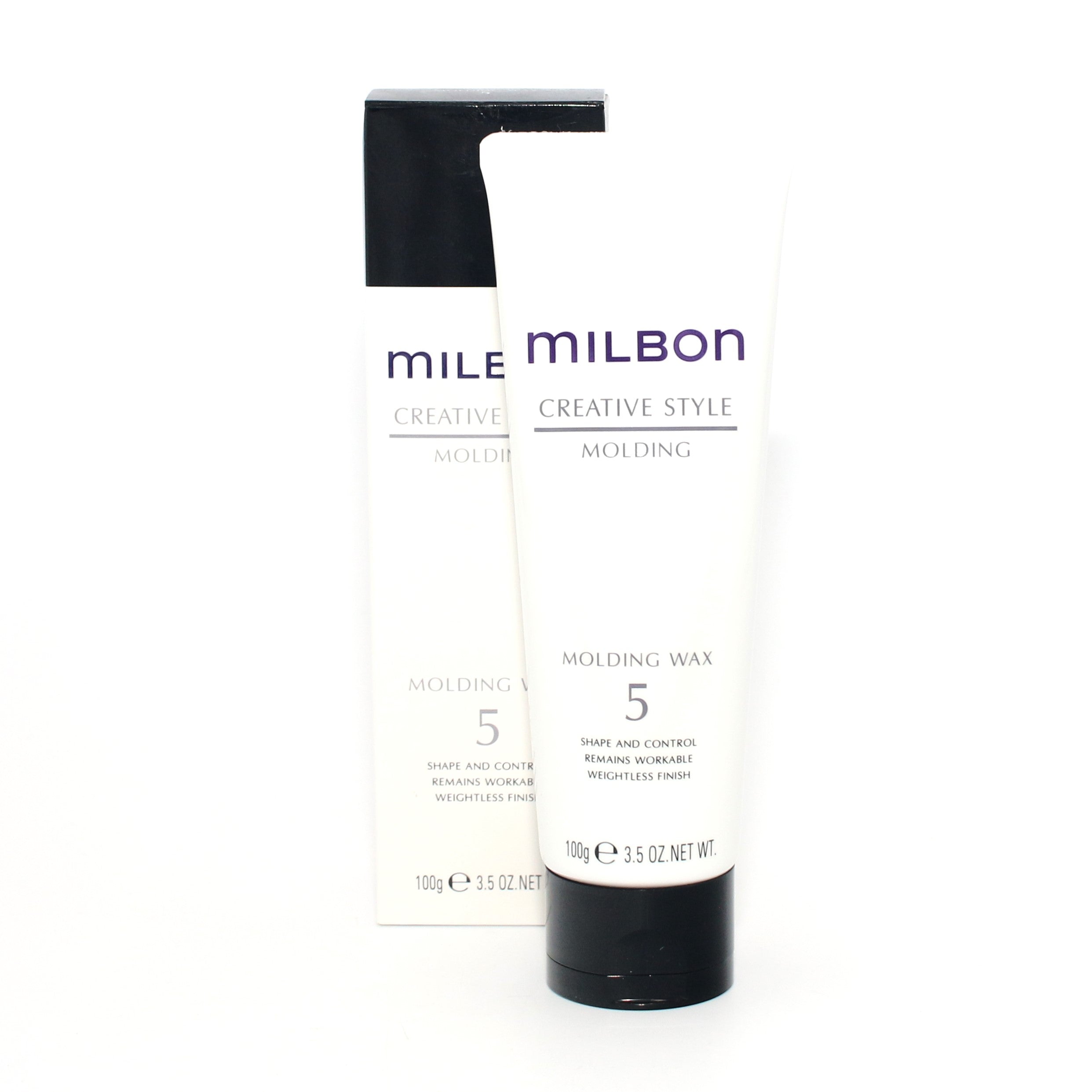 Milbon Creative Style 5 Molding Wax 3.5 oz - Strong Hold Hair Styling Wax for Men & Women - Perfect for Textured, Spiky & Messy Hairstyles - Salon Quality Hair Wax for All-Day Hold