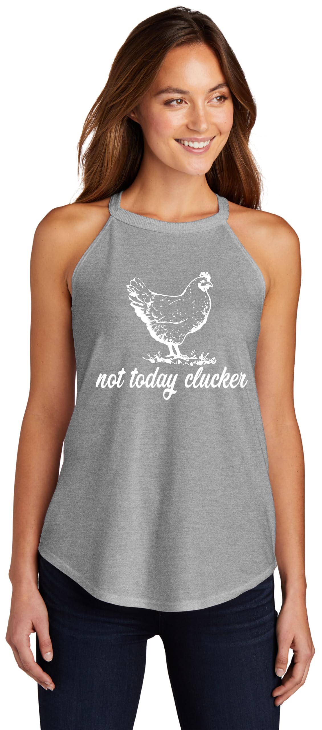 Women's Funny 'Not Today' Clucker Rocker Graphic Tank Top - Casual Summer Tee for Beach, Parties & Everyday Wear
