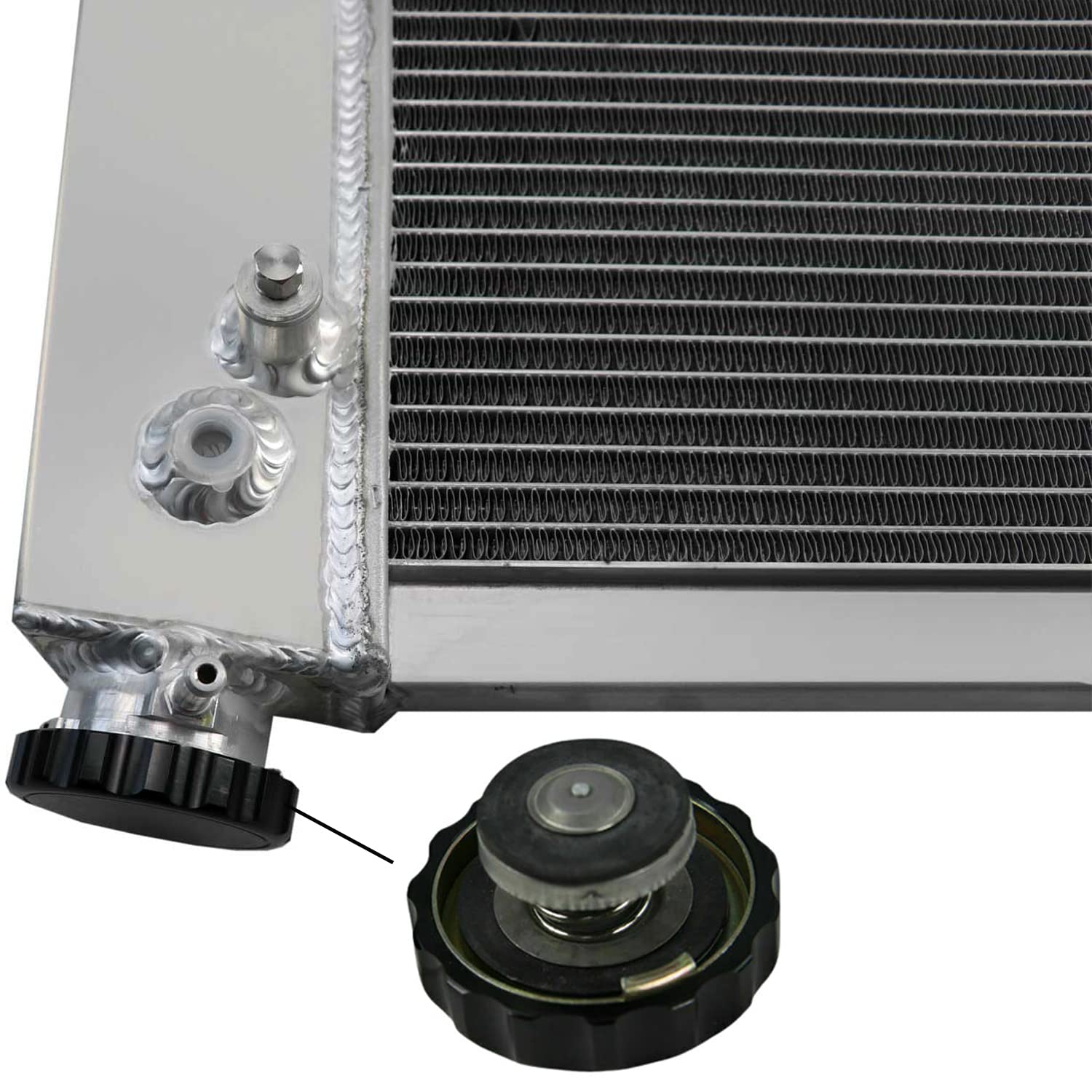 4 Row Aluminum Radiator for 1967-1972 Chevy GMC C/K Series C10 C20 C30 K10 K20 K25 Trucks - High Performance Cooling Solution for Blazer, Pickup, Suburban & Van - Perfect for Off-Roading, Towing & Hot Weather Driving